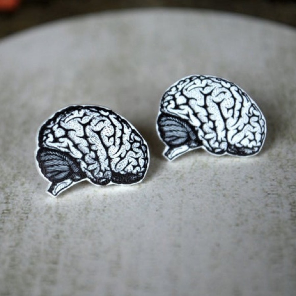 Brain Earrings